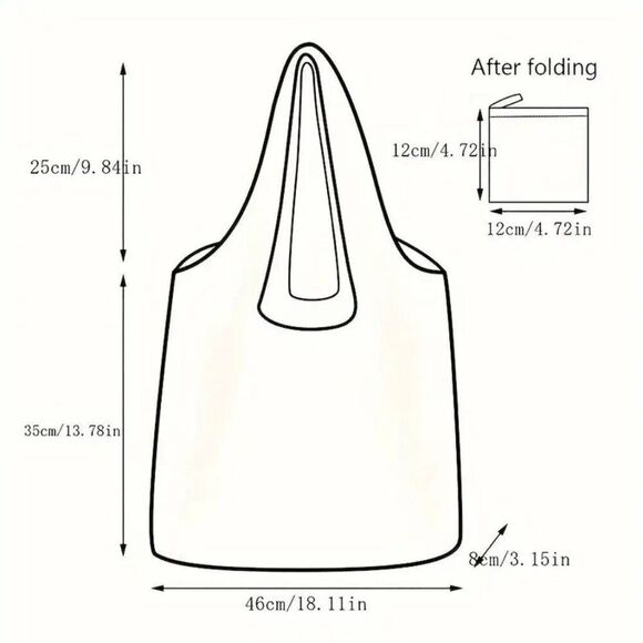 Ladies' Reusable Folding Flower Shopping Bag - Large Capacity Waterproof Bag - Picture 3 of 3